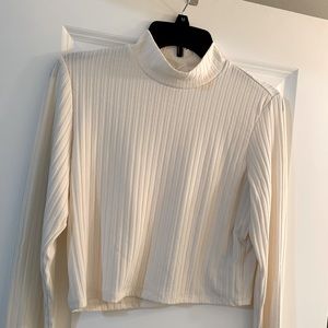 Long sleeve mock neck cropped top from H&M